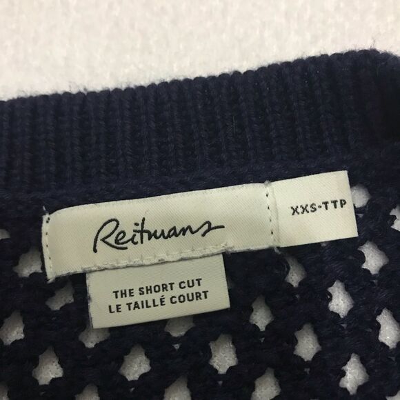 Reitmans The Short Cut Navy Blue Women Sweater Longsleeves XXS - Picture 4 of 11